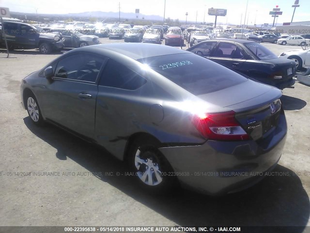 2HGFG3B52CH514448 - 2012 HONDA CIVIC LX SILVER photo 3