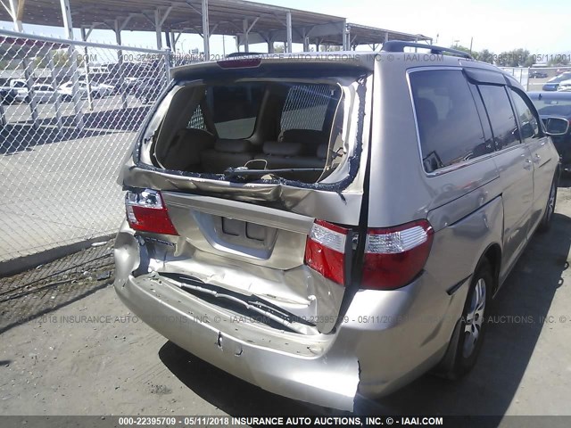 5FNRL38776B437845 - 2006 HONDA ODYSSEY EXL TAN photo 6