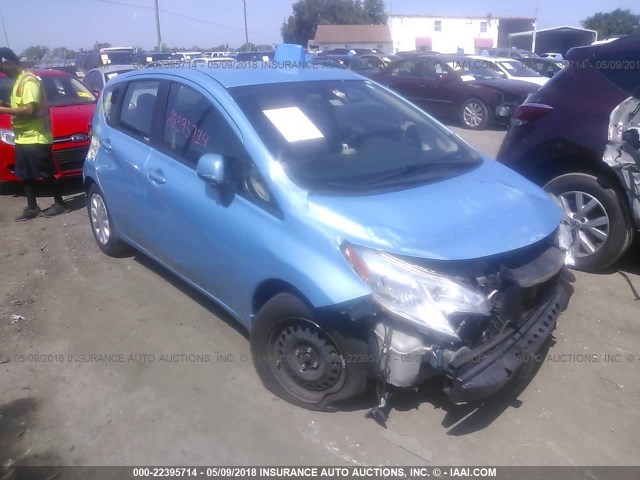 3N1CE2CP0EL410507 - 2014 NISSAN VERSA NOTE S/S PLUS/SV/SL BLUE photo 1