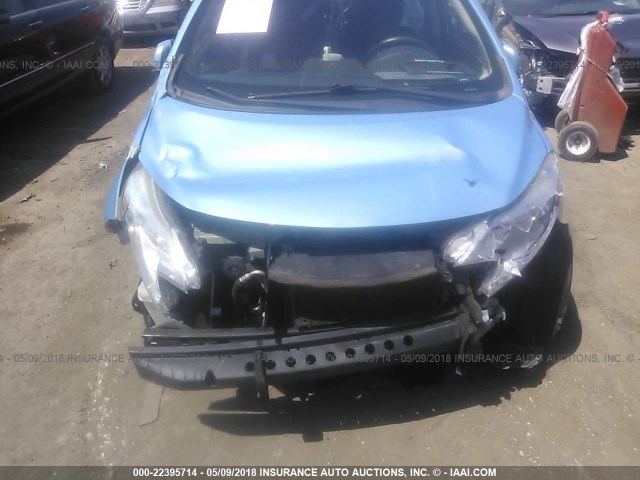 3N1CE2CP0EL410507 - 2014 NISSAN VERSA NOTE S/S PLUS/SV/SL BLUE photo 6