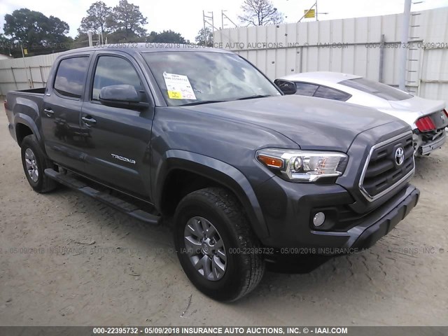 5TFAZ5CNXHX051877 - 2017 TOYOTA TACOMA DBL CAB/SR5/TRD SPORT/OR GRAY photo 1