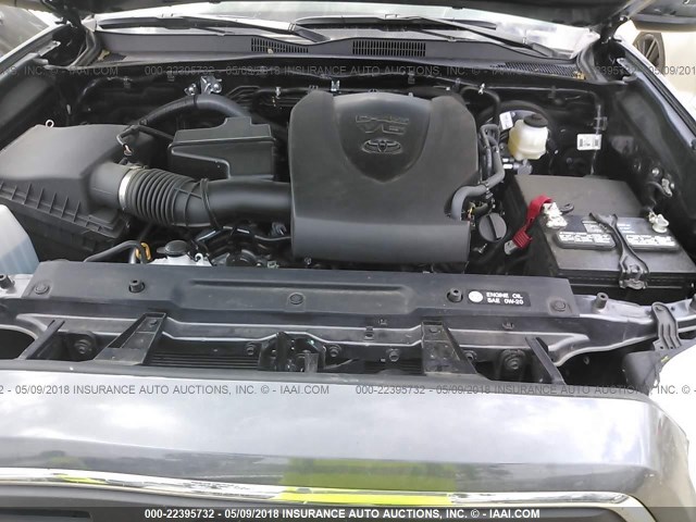 5TFAZ5CNXHX051877 - 2017 TOYOTA TACOMA DBL CAB/SR5/TRD SPORT/OR GRAY photo 10
