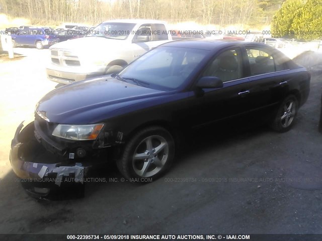 5NPEU46F86H052064 - 2006 HYUNDAI SONATA GLS/LX MAROON photo 2