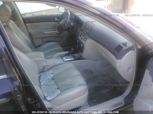 5NPEU46F86H052064 - 2006 HYUNDAI SONATA GLS/LX MAROON photo 5