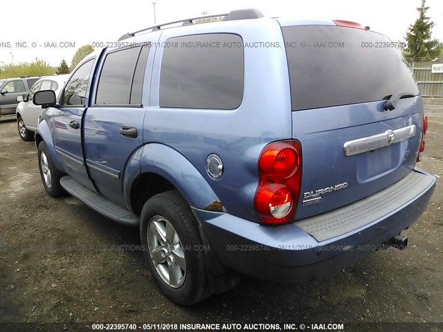 1D8HB58P57F577451 - 2007 DODGE DURANGO LIMITED BLUE photo 3