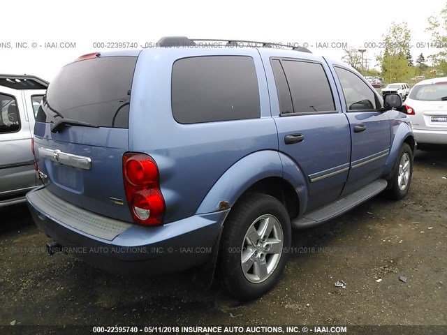 1D8HB58P57F577451 - 2007 DODGE DURANGO LIMITED BLUE photo 4