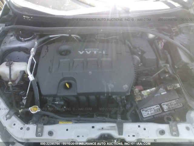 2T1KU40E39C149702 - 2009 TOYOTA COROLLA MATRIX  SILVER photo 10