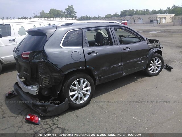 1C4PJMDB2HW519249 - 2017 JEEP CHEROKEE LIMITED GRAY photo 4