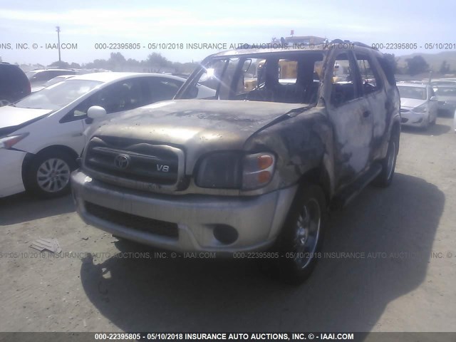 5TDBT44A91S025813 - 2001 TOYOTA SEQUOIA SR5 TAN photo 2