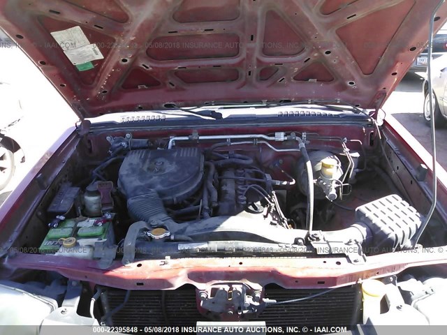 1N6DD26S92C363115 - 2002 NISSAN FRONTIER KING CAB XE RED photo 10