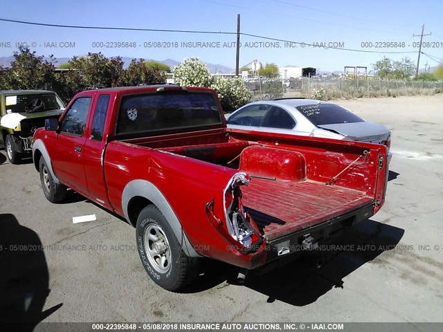 1N6DD26S92C363115 - 2002 NISSAN FRONTIER KING CAB XE RED photo 3