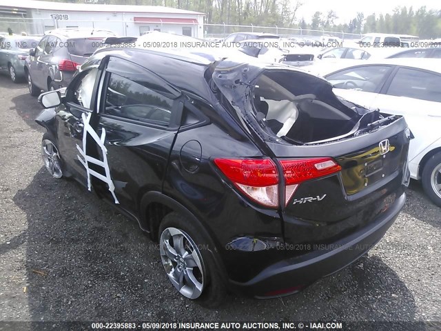 3CZRU6H75HM718162 - 2017 HONDA HR-V EXL BLACK photo 3