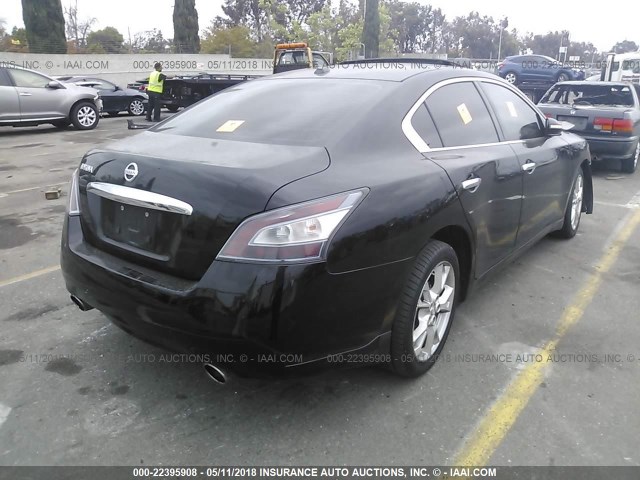 1N4AA5AP3CC835982 - 2012 NISSAN MAXIMA S/SV BLACK photo 4