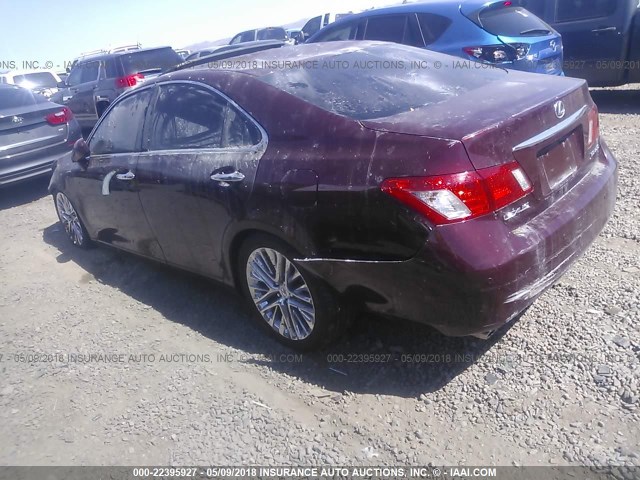 JTHBJ46GX82242634 - 2008 LEXUS ES 350 BURGUNDY photo 3