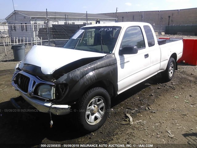 5TEVL52NX4Z414542 - 2004 TOYOTA TACOMA XTRACAB WHITE photo 2