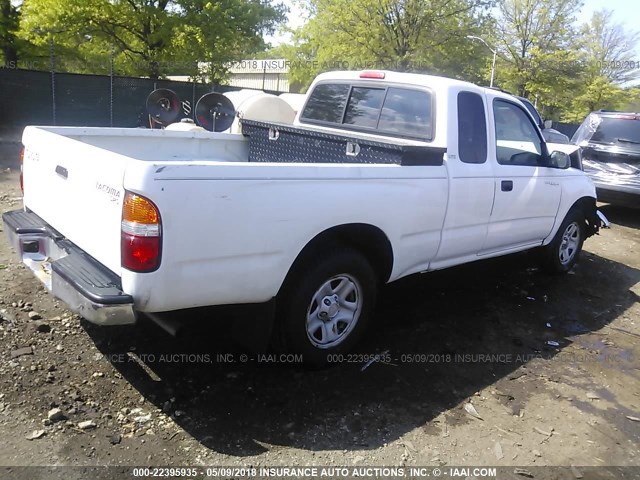 5TEVL52NX4Z414542 - 2004 TOYOTA TACOMA XTRACAB WHITE photo 4