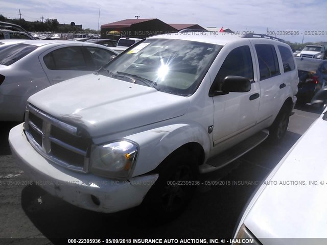 1D4HD58D25F508392 - 2005 DODGE DURANGO LIMITED WHITE photo 2