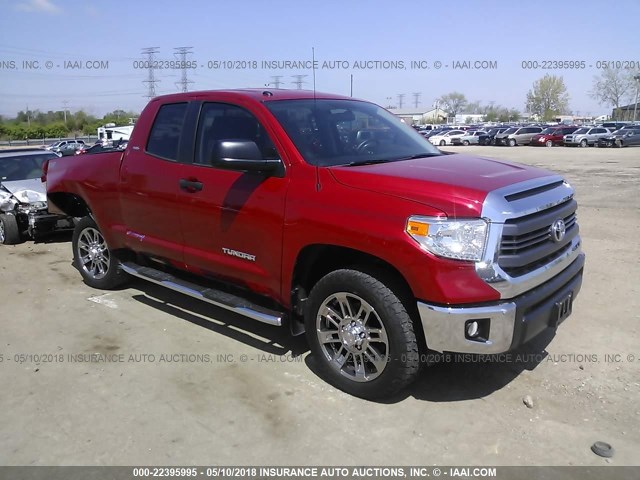 5TFRM5F18FX093522 - 2015 TOYOTA TUNDRA DOUBLE CAB SR/SR5 RED photo 1