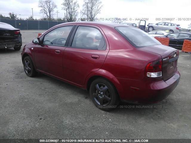 KL1TD52615B330300 - 2005 CHEVROLET AVEO LS RED photo 3