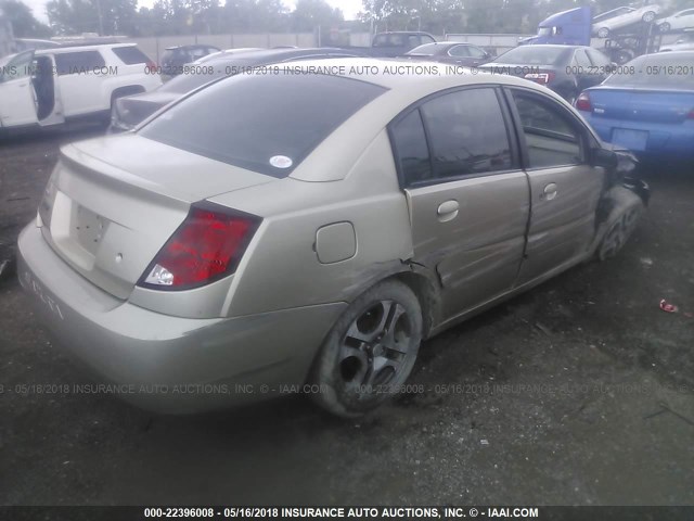 1G8AL52F35Z113741 - 2005 SATURN ION LEVEL 3 GOLD photo 4