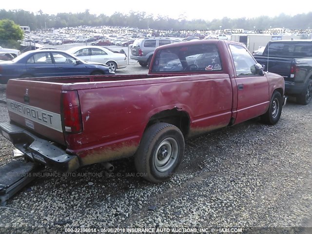 2GTDC14Z4J1501633 - 1988 GMC GMT-400 C1500 RED photo 4