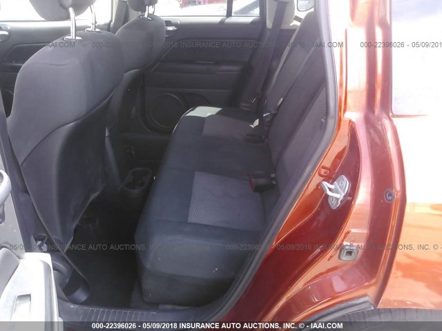 1J4NT4FB7AD593762 - 2010 JEEP COMPASS SPORT ORANGE photo 8