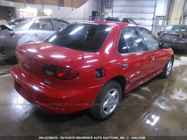 1G1JC524517358463 - 2001 CHEVROLET CAVALIER CNG RED photo 4