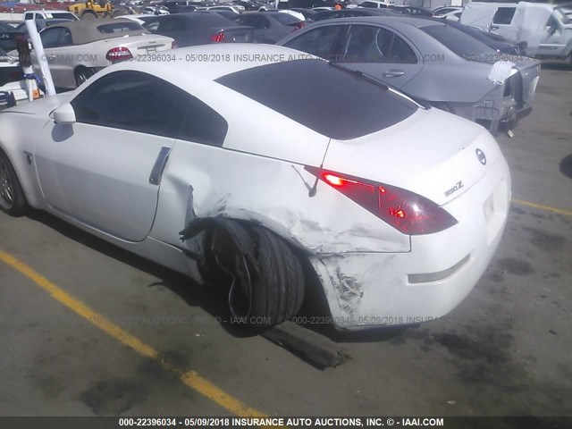 JN1AZ34D53T117376 - 2003 NISSAN 350Z COUPE WHITE photo 6