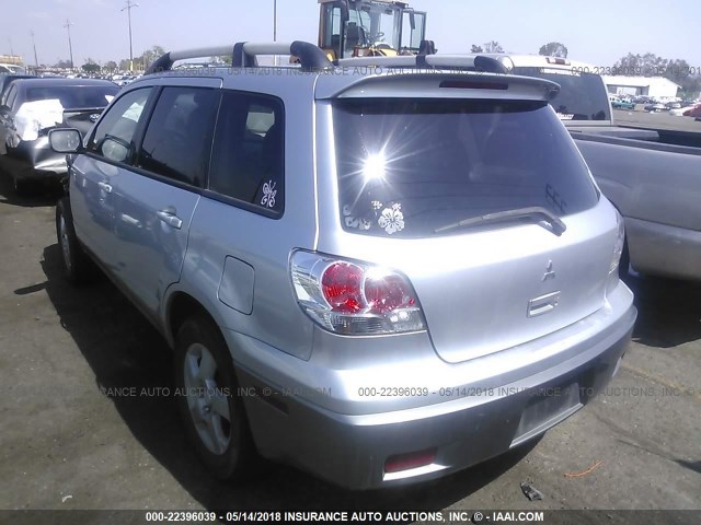 JA4LX41F74U030916 - 2004 MITSUBISHI OUTLANDER XLS SILVER photo 3