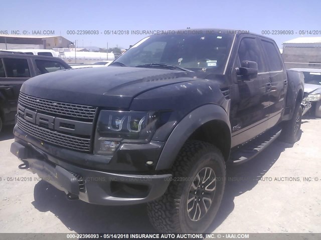 1FTFW1R63EFA12458 - 2014 FORD F150 SVT RAPTOR BLACK photo 2