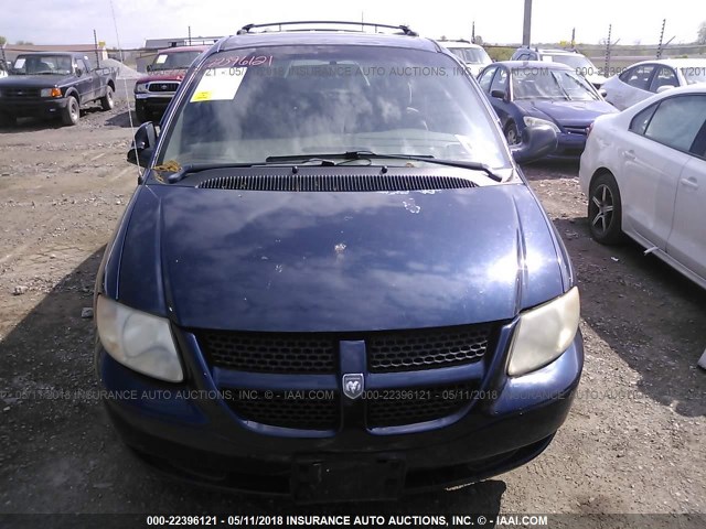 2B4GP74L92R596352 - 2002 DODGE GRAND CARAVAN EX BLUE photo 6