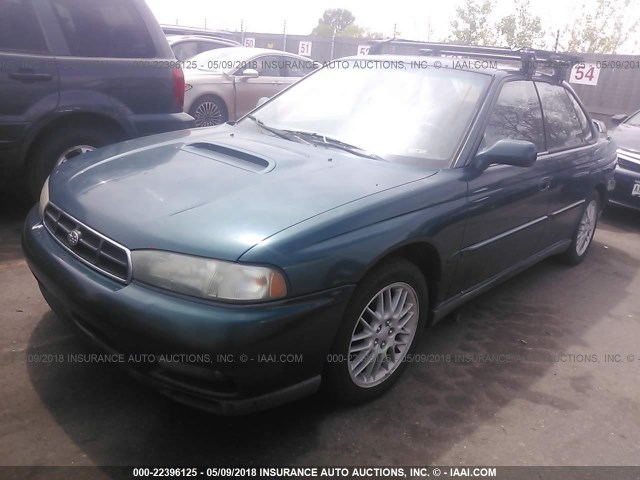 4S3BD6756V7216922 - 1997 SUBARU LEGACY GT GREEN photo 2