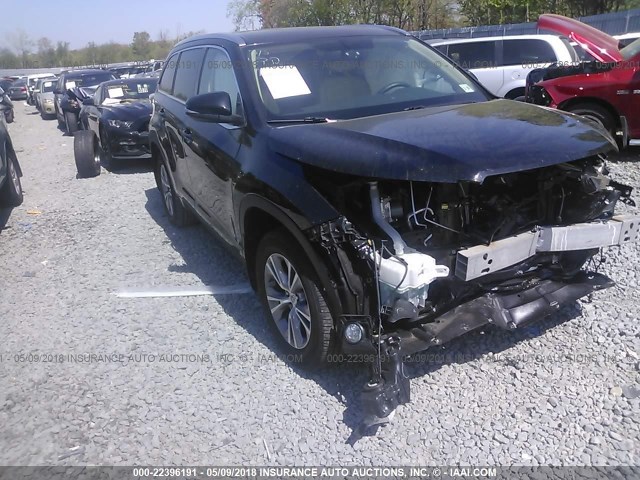5TDJKRFH8FS143123 - 2015 TOYOTA HIGHLANDER XLE შავი ფოტო 1