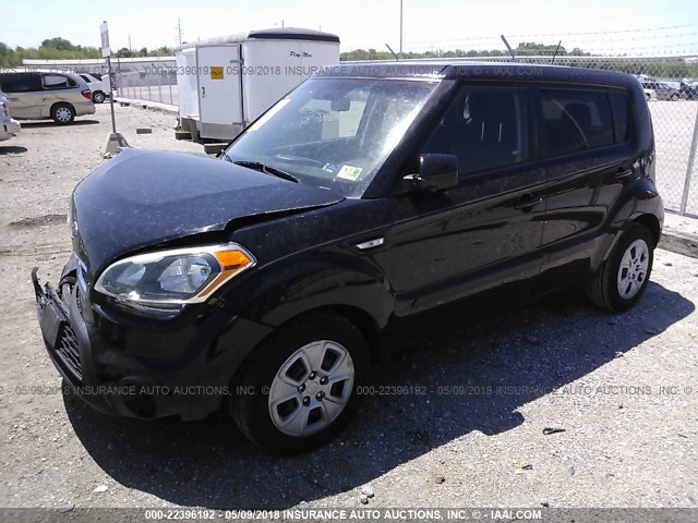 KNDJT2A59C7417517 - 2012 KIA SOUL BLACK photo 2