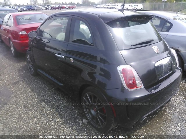 3C3CFFFH1DT743372 - 2013 FIAT 500 ABARTH BLACK photo 3