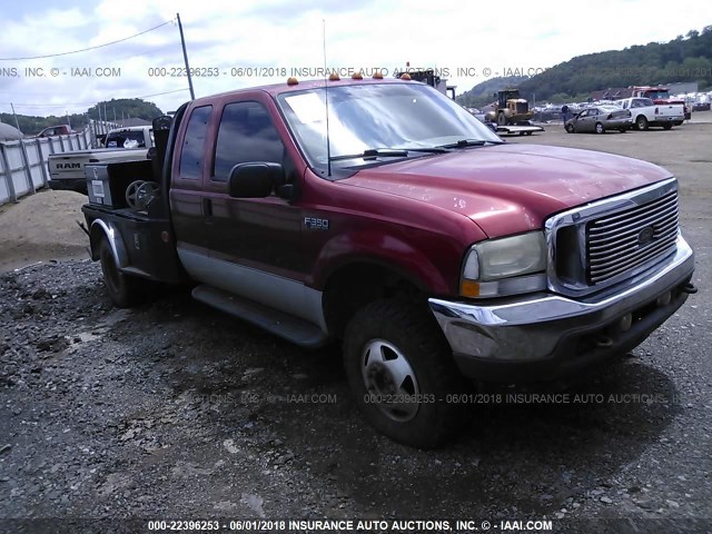 1FTWX33F02EB76303 - 2002 FORD F350 SUPER DUTY RED photo 1