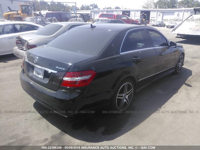 WDDHF8HB8BA368905 - 2011 MERCEDES-BENZ E 350 4MATIC BLACK photo 4