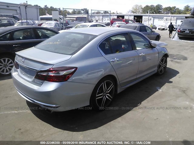 1HGCR2F10HA258895 - 2017 HONDA ACCORD SPORT SPECIAL EDITION SILVER photo 4