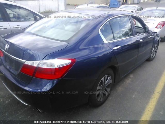 1HGCR2F37DA011949 - 2013 HONDA ACCORD LX 深蓝色 照片 4