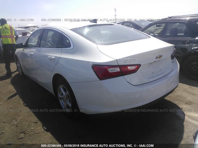 1G1ZB5ST5HF101199 - 2017 CHEVROLET MALIBU LS 白色 照片 3
