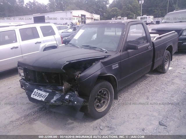 1GCBS14E4K2180721 - 1989 CHEVROLET S TRUCK S10 BLACK photo 2