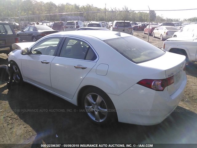 JH4CU2F65CC015264 - 2012 ACURA TSX TECH WHITE photo 3