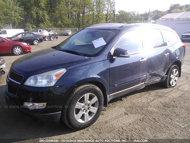 1GNLRGED9AS128418 - 2010 CHEVROLET TRAVERSE LT Dark Blue photo 2