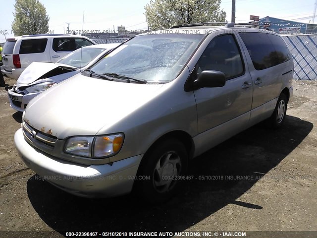 4T3ZF13C9YU279635 - 2000 TOYOTA SIENNA LE/XLE TAN photo 2