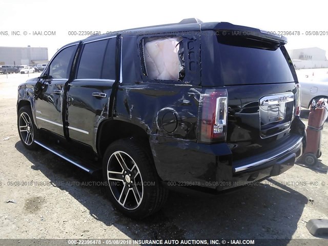 1GKS2CKJ3HR129064 - 2017 GMC YUKON DENALI BLACK photo 3