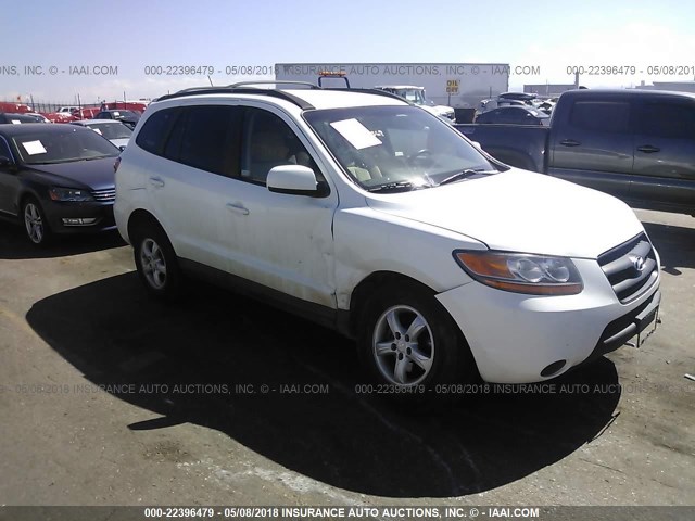 5NMSG73D08H185741 - 2008 HYUNDAI SANTA FE GLS WHITE photo 1