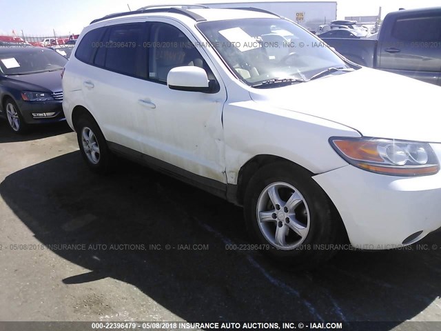 5NMSG73D08H185741 - 2008 HYUNDAI SANTA FE GLS WHITE photo 6