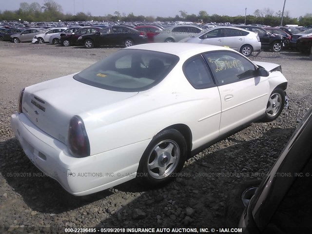 2G1WW12E949234603 - 2004 CHEVROLET MONTE CARLO LS WHITE photo 4