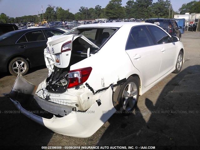 4T1BF1FKXCU151569 - 2012 TOYOTA CAMRY SE/LE/XLE WHITE photo 4