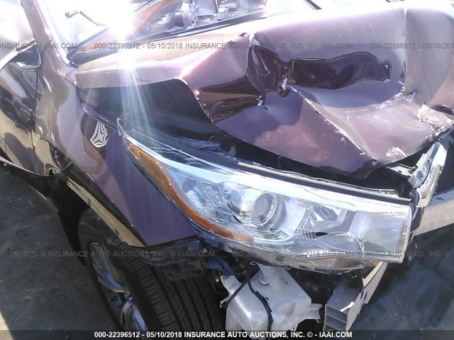 5TDJKRFH9FS107909 - 2015 TOYOTA HIGHLANDER XLE 栗色 照片 6